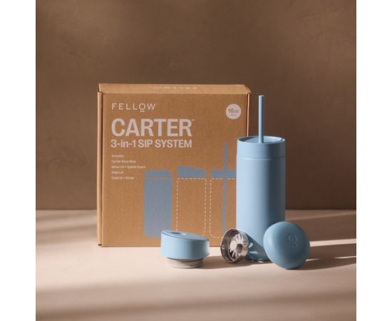Kubek termiczny 473 ml Carter Move Mug 3w1 +3 nakrętki Fellow pudrowy niebieski Термо кружки