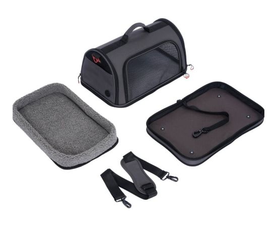 ZOLUX Torba transportowa dla psa i kota wzmocniona NOMAD M czarna 44,5×28×25 Suņu un kaķu transport somas