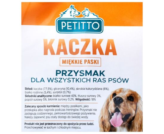 PETITTO Duck Soft stripes - dog treat - 500 g Suņu barība