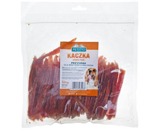 PETITTO Duck Soft stripes - dog treat - 500 g Suņu barība