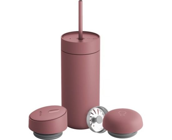 Kubek termiczny 473 ml Carter Move Mug 3w1 +3 nakrętki Fellow pudrowy różowy Термо кружки
