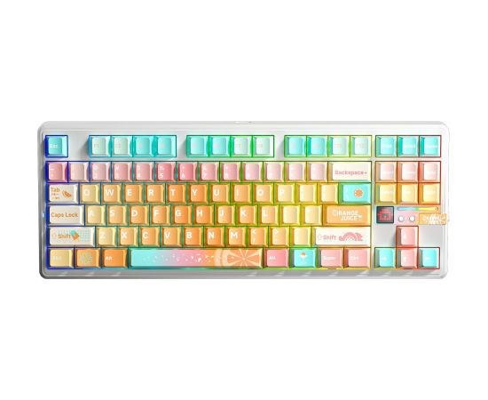 AULA Gasket F87 Pro V2 Orange Soda Kailh Meteorite Ice Cream RGB Keyboard Klaviatūras