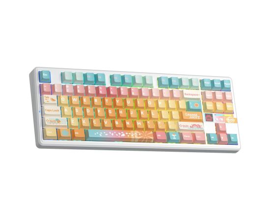 AULA Gasket F87 Pro V2 Orange Soda Kailh Meteorite Ice Cream RGB Keyboard Klaviatūras