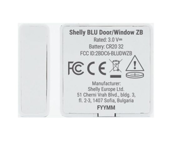 Shelly BLU Door/Window ZB Zigbee, Bluetooth Sensor Viedie Sensori