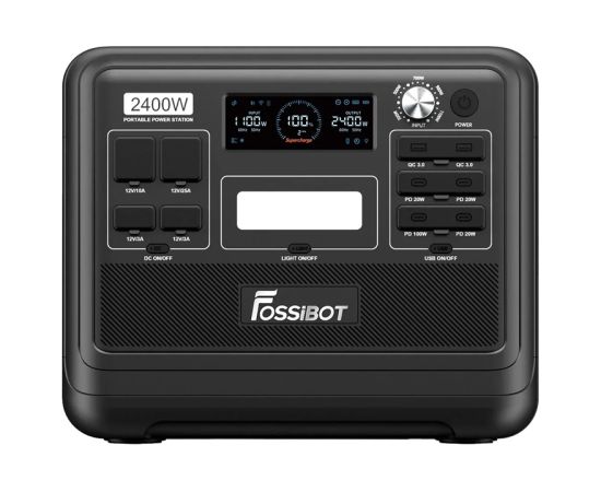 FOSSIBOT F2400 2400W Charging Station (Black) Akumulatoru spēkstacijas