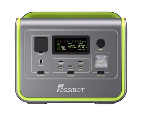 FOSSIBOT F800 800W Charging Station (Green) Akumulatoru spēkstacijas