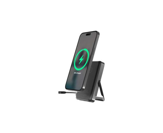 Enerģijas krātuve Gembird 15W Magnetic wireless 10000 mAh Black 20W PD Stand Power Banks