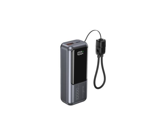 Enerģijas krātuve Gembird 20W 10000mAh 20W PD&QC 3.0 Integrated Cable LCD Power Banks