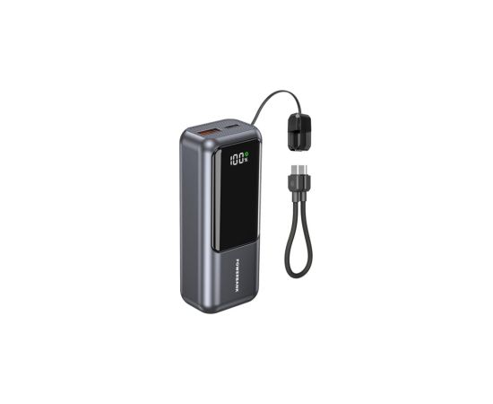 Enerģijas krātuve Gembird 20W 10000mAh 20W PD&QC 3.0 Integrated Cable LCD Power Banks