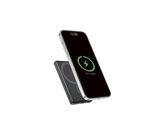 Enerģijas krātuve Gembird 15W Magnetic wireless 5000 mAh LCD Black 20W PD Power Banks