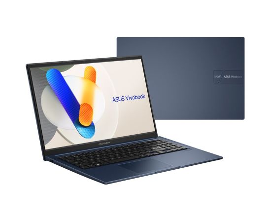 ASUS Vivobook 15 X1504VA-BQ4279 Core 3 100U 15.6" FHD IPS-level display 250 nits 60 Hz AG 16 GB DDR5 512 GB SSD Intel Graphics WLAN + Bluetooth 720p webcam 42 Wh No OS Quiet Blue Portatīvie datori