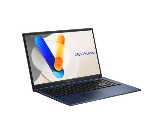 ASUS Vivobook 15 X1504VA-BQ4279 Core 3 100U 15.6" FHD IPS-level display 250 nits 60 Hz AG 16 GB DDR5 512 GB SSD Intel Graphics WLAN + Bluetooth 720p webcam 42 Wh No OS Quiet Blue Portatīvie datori