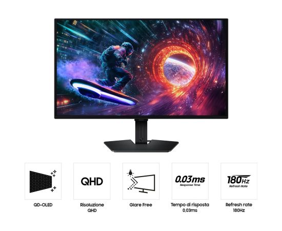 Samsung G50F computer monitor 68.6 cm (27") 2560 x 1440 pixels Quad HD OLED Black Monitori