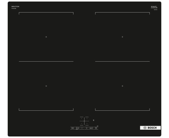 Bosch Serie4 PVQ611BB6E iebūvējamā 60cm indukcijas plīts virsma Iebūvējama virsma - Indukcijas