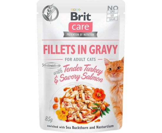 Brit care fillets in gravy for adult cats 12x85g Kaķu konservi