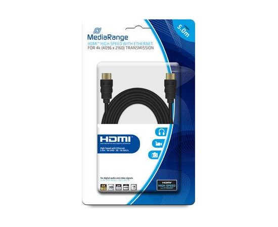 CABLE HDMI-HDMI 5M/MRCS158 MEDIARANGE  Кабель HDMI
