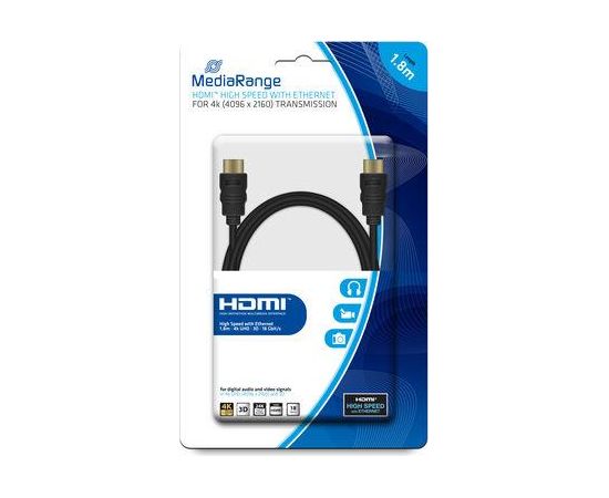 CABLE HDMI-HDMI 1.8M/MRCS156 MEDIARANGE  Кабель HDMI