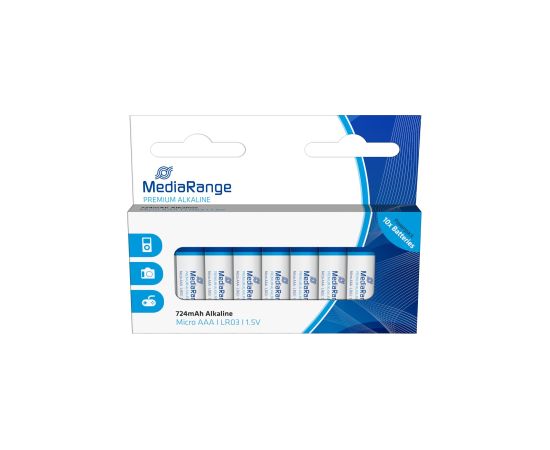BATTERY ALKALINE AAA 1.5V/10PCS MRBAT102 MEDIARANGE Baterijas un akumulatori