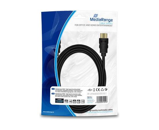 CABLE HDMI-HDMI 3M/MRCS155 MEDIARANGE  Кабель HDMI
