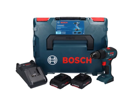 Bosch cordless hammer drill GSB 18V-55 Professional, 18Volt (blue / black, L-BOXX, 2x Li-Ion battery ProCORE18V 4.0Ah) Ударные дрели