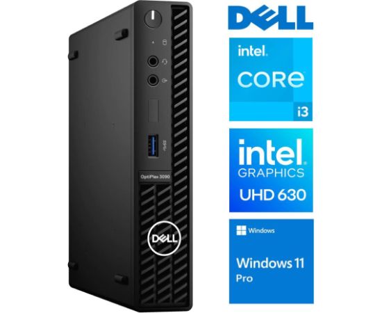 DELL 3090 Micro i3-10100 16GB 512SSD M.2 NVME WiFi WIN11Pro Atjaunoti personālie datori