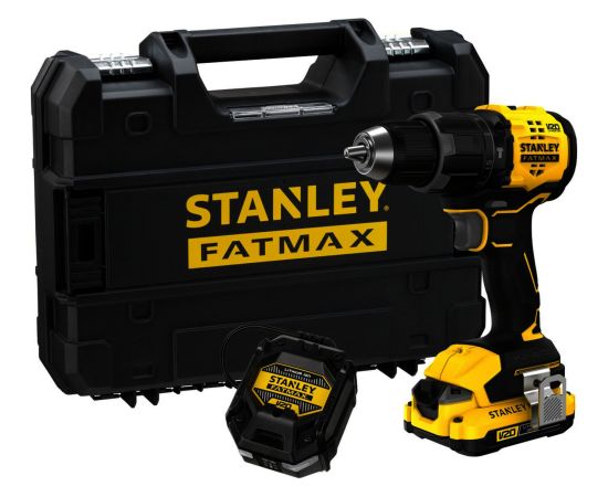 Stanley cordless impact drill (SFMCD716D1T-QW), 18 volts (black/yellow, Li-ion battery 2.0 Ah, Pro-Stack case) Новинки Для дома и сада 