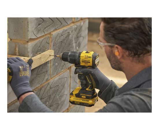 Stanley cordless impact drill (SFMCD716D1T-QW), 18 volts (black/yellow, Li-ion battery 2.0 Ah, Pro-Stack case) Новинки Для дома и сада 