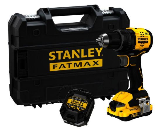 Stanley cordless drill/driver (SFMCD714D1T-QW), 18 volts (black/yellow, Li-ion battery 2.0 Ah, Pro-Stack case) Новинки Для дома и сада 