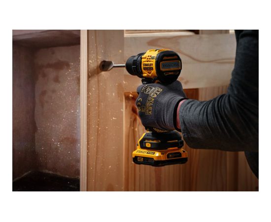 Stanley cordless drill/driver (SFMCD714D1T-QW), 18 volts (black/yellow, Li-ion battery 2.0 Ah, Pro-Stack case) Новинки Для дома и сада 