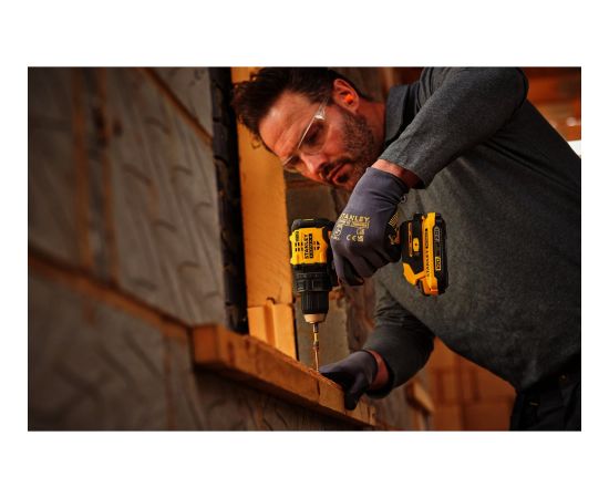Stanley cordless drill/driver (SFMCD714D1T-QW), 18 volts (black/yellow, Li-ion battery 2.0 Ah, Pro-Stack case) Новинки Для дома и сада 