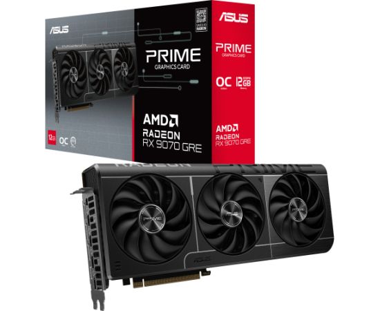 Asus Radeon RX 9070 GRE PRIME OC (gray, RDNA4, GDDR6, 2x DisplayPort, 2x HDMI) Grafiskās video kartes