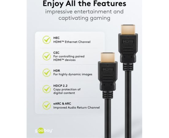 Goobay 80105 Soft HDMI High-Speed Cable with Ethernet Soft 5 m  Кабель HDMI