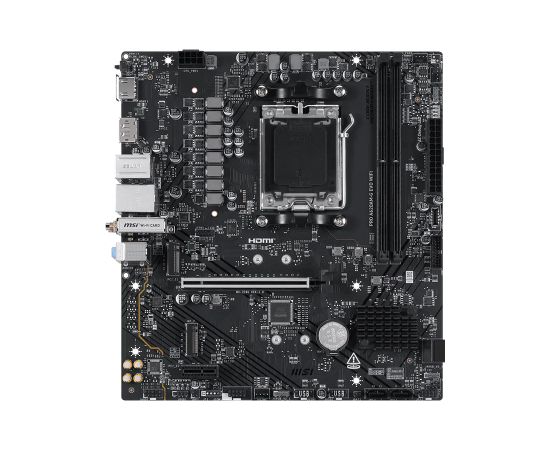 MSI PRO A620AM-G EVO WIFI Processor family AMD Processor socket AM5 DDR5 Number of SATA connectors 4 Supported hard disk drive interfaces SATA, M.2 Mātes plates