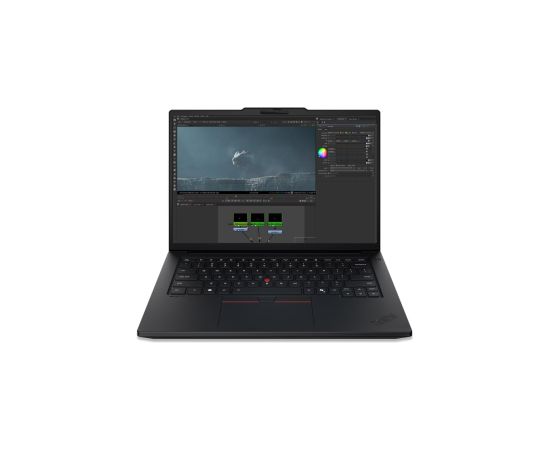 Lenovo P14s G7 Intel Black 14.5 " IPS WUXGA 1920 x 1200 pixels Anti-glare Intel Core Ultra 7 356H 16 GB LPCAMM2 LPDDR5X Solid-state drive capacity 512 GB NVIDIA RTX PRO 500 Blackwell Generation GDDR7 6 GB Windows 11 Pro 802.11be Bluetooth version 5.4 Keyb Portatīvie datori