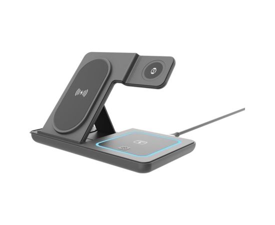 Gembird TA-WPC31S-01-BK 3-in-1 foldable wireless charger stand, 15 W, Samsung watch, black Gembird Новинки смартфонов и телефонов