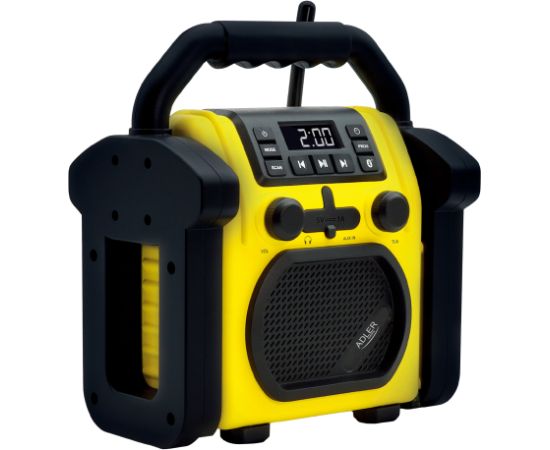 Adler Construction radio with Bluetooth AD 1911 AUX in Black/Yellow Jaunumi - Audio-Video