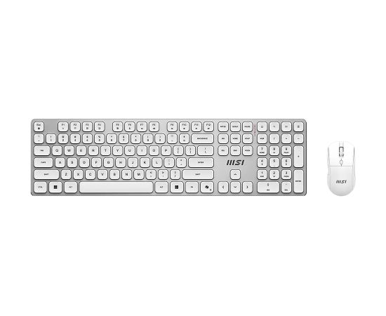 MSI FORGE K210 WIRELESS COMBO WHITE US Keyboard and Mouse Set Wireless Mouse included US White Клавиатуры