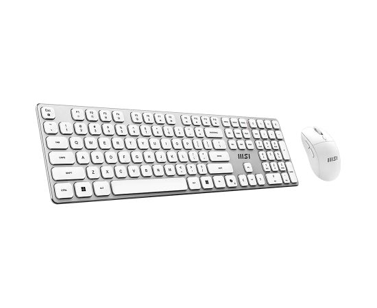 MSI FORGE K210 WIRELESS COMBO WHITE US Keyboard and Mouse Set Wireless Mouse included US White Клавиатуры