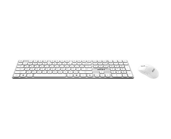MSI FORGE K210 WIRELESS COMBO WHITE US Keyboard and Mouse Set Wireless Mouse included US White Клавиатуры
