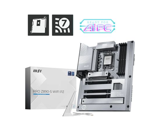 MSI PRO Z890-S WIFI PZ Processor family Intel Processor socket LGA1851 DDR5 Supported hard disk drive interfaces SATA, M.2 Number of SATA connectors 4 Mātes plates