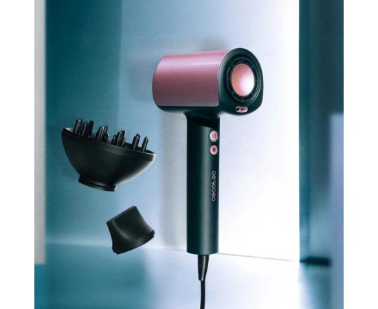 Cecotec Hair dryer DryGlam Nano Plasma 1600 W Number of temperature settings 3 Ionic function Black/Rose Gold Diffuser nozzle Matu fēni