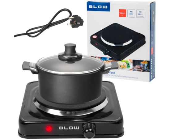 Single-burner adjustable electric cooker BLOW 1000W Mini cepeškrāsnis un virsmas