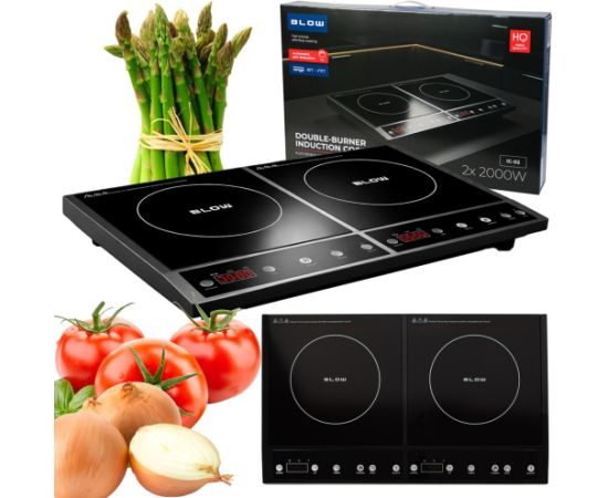 Induction cooker, two-burner adjustable hob, 2000W + 2000W BLOW Mini cepeškrāsnis un virsmas