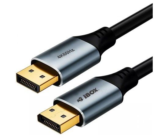 Ibox Kabel DisplayPort 4k60Hz złota wtyczka 1m Adapteri