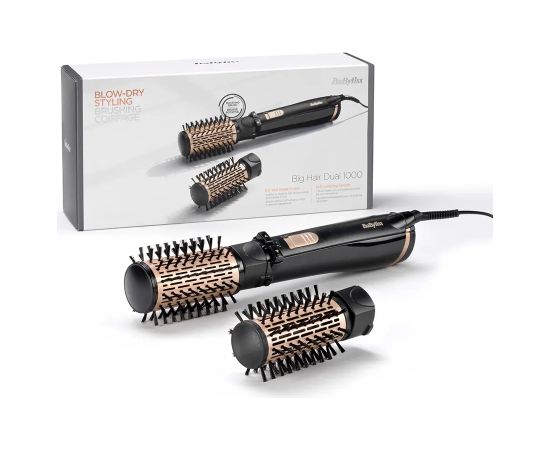 BaByliss Big Hair Dual rotējošs matu veidotājs, 1000 W, melns/zelts - AS962E Matu veidotāji