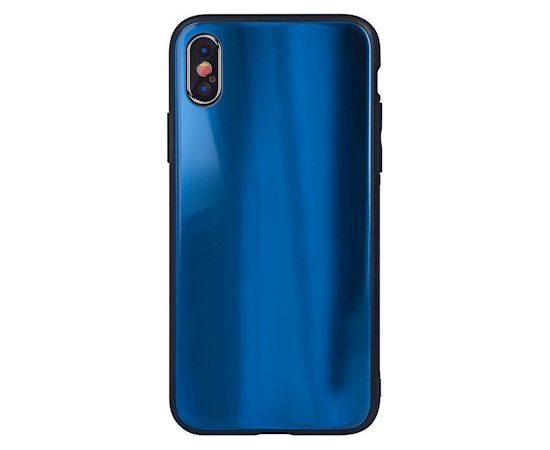 Mocco Aurora Glass Apvalks Priekš Apple iPhone 7 / 8 / SE 2020 Tumši Zils Neoriģinālie Maciņi