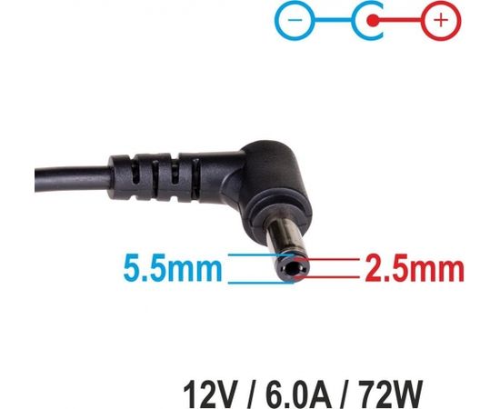 Akyga notebook power adapter AK-ND-28 12V/6.0A 72W 5.5x2.5 mm ACER/ITX/LED