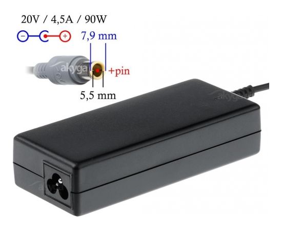 Akyga notebook power adapter AK-ND-18 20V/4.5A 90W 7.9x5.5 mm + pin LENOVO