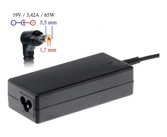 Akyga notebook power adapter AK-ND-06 19V/3.42A 65W 5.5x1.7 mm ACER