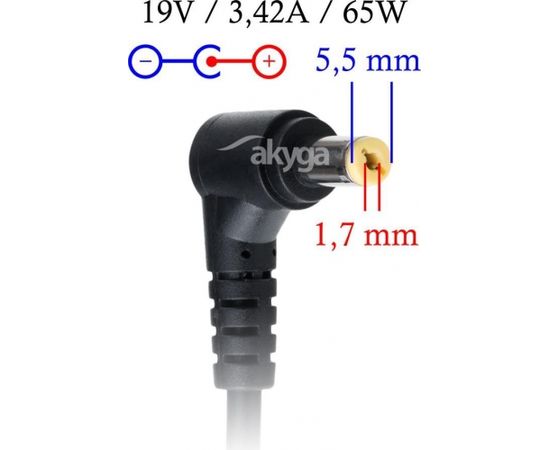 Akyga notebook power adapter AK-ND-06 19V/3.42A 65W 5.5x1.7 mm ACER
